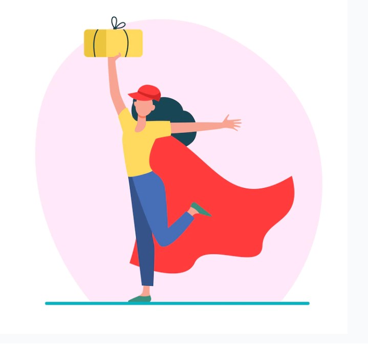 אייקון אישה עם מתנה